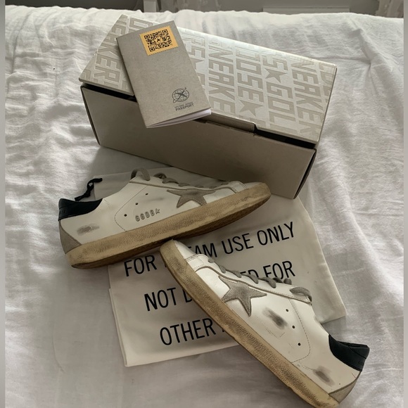 Size 40 Golden Goose Superstars Black/Ice/White - Picture 2 of 8